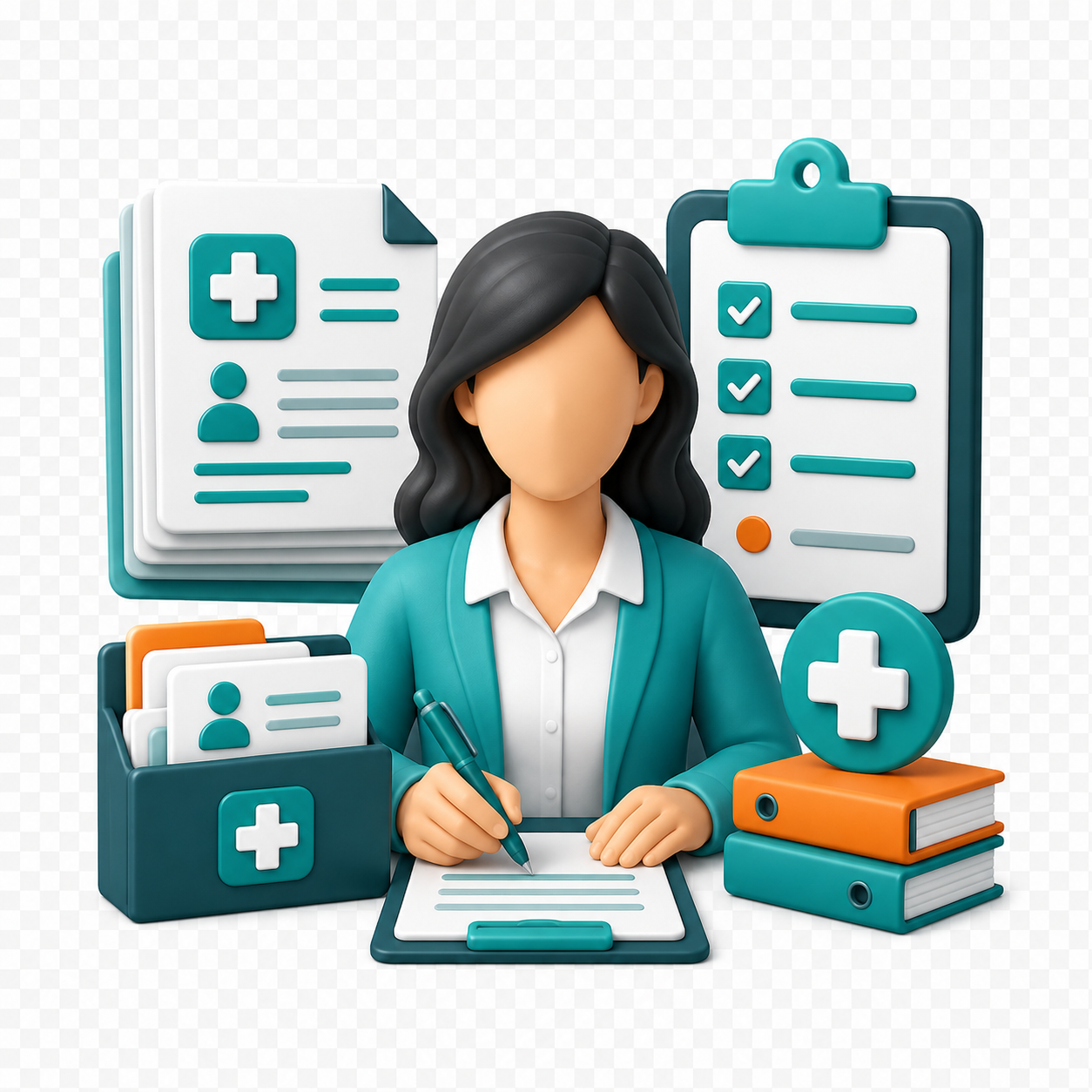 Healthcare documentation associate preparing records